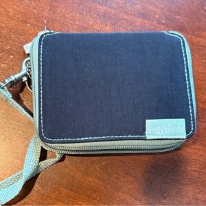 Baggallini Navy and Aqua Wallet